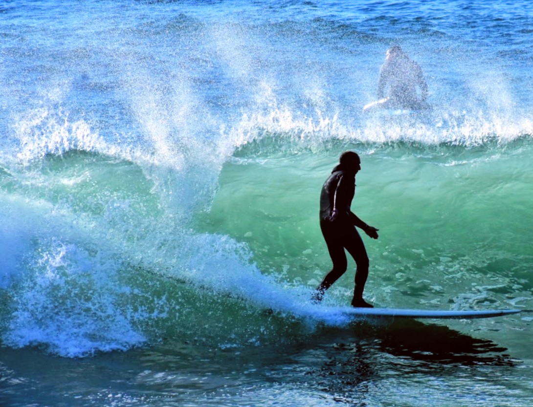 Pismo Beach Surfers by Wayne Angeloty